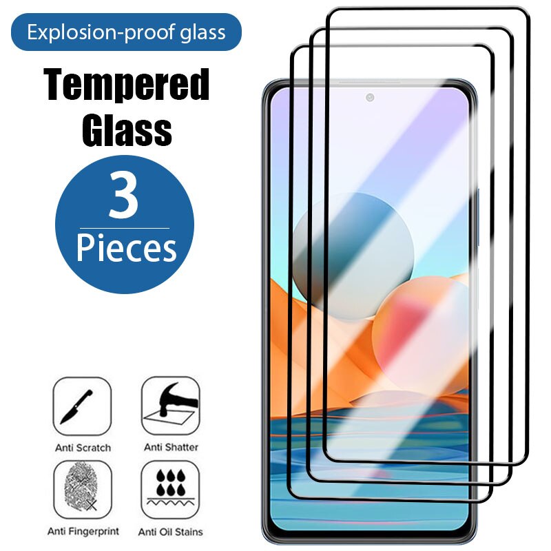 3PCS Tempered Glass For Redmi Note 11 10 9 8 Pro Max 11S 11T 10S 10T 9S 9T 8T Screen Protector For Redmi 10 9 8 9A 9T 9C 8A