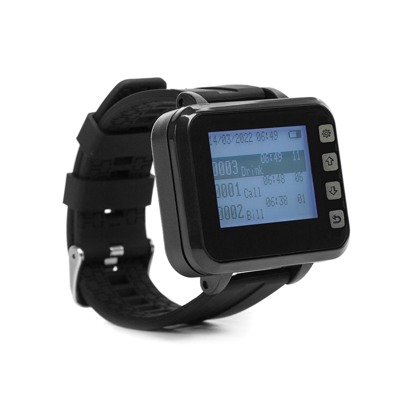 Wireless Wrist Watch Receiver Clock Hour Bracelet Restaurant Pager Fast Food Waiter Calling System