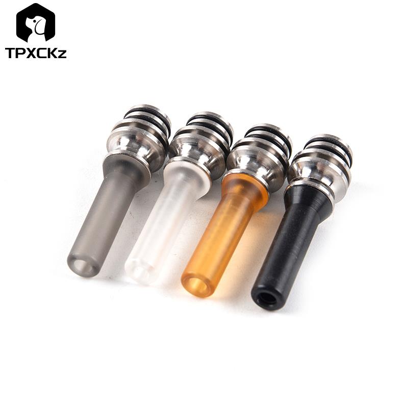 1Pcs High Quality Stainless Steel Drip Tip PEI 510 Extended Pipette Dripper Straw Joint Anti Spit Heat Resistance Base