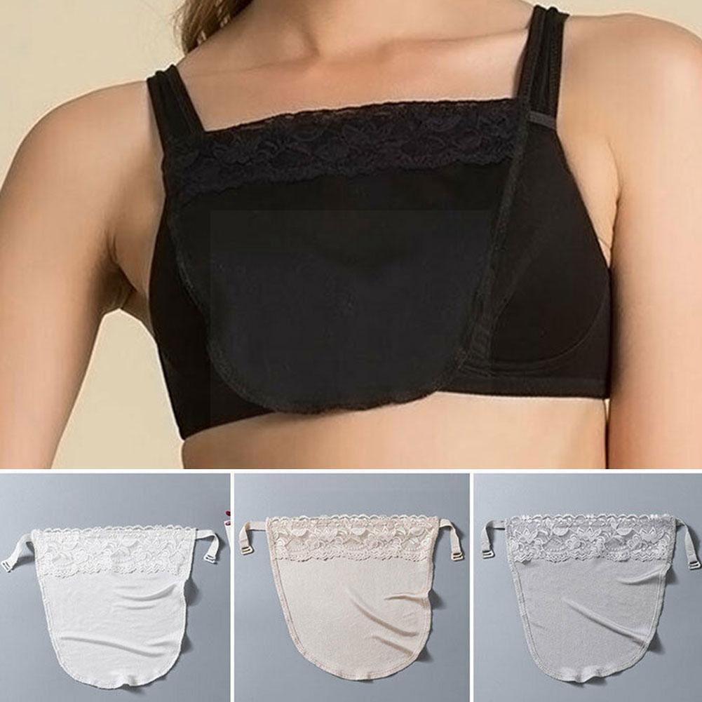 New Women's Lace Mulberry Silk Cleavage Cover Up Camisole Color Breathable Invisibl Women Easy Clip-on Lace Mock Camisole B