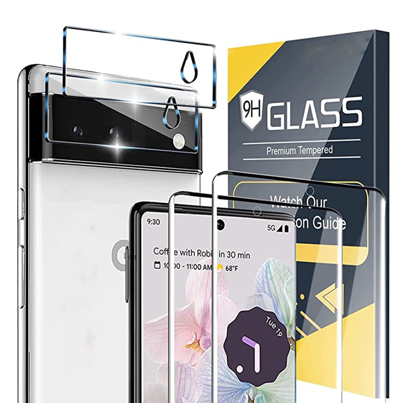 3D Curved Tempered Glass For Google Pixel 6 7 Pro 9H Screen Protector Camera Lens Film for Google Pixel6 Pixel 6A Pixel7Pro