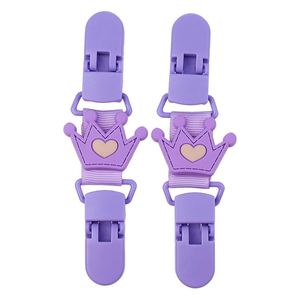 2Pcs s Dummy Bib Clip , Boys Christening Christmas Gift, Pink Blue Red Purple Navy Yellow