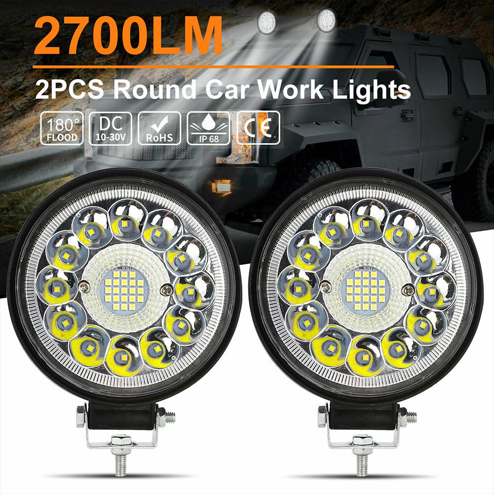 2Pcs 4.5-inch 99W Car Led Work Light 9V-36V 6000K Truck Headlight Round Spotlight Waterproof Lamp Modified Accessories