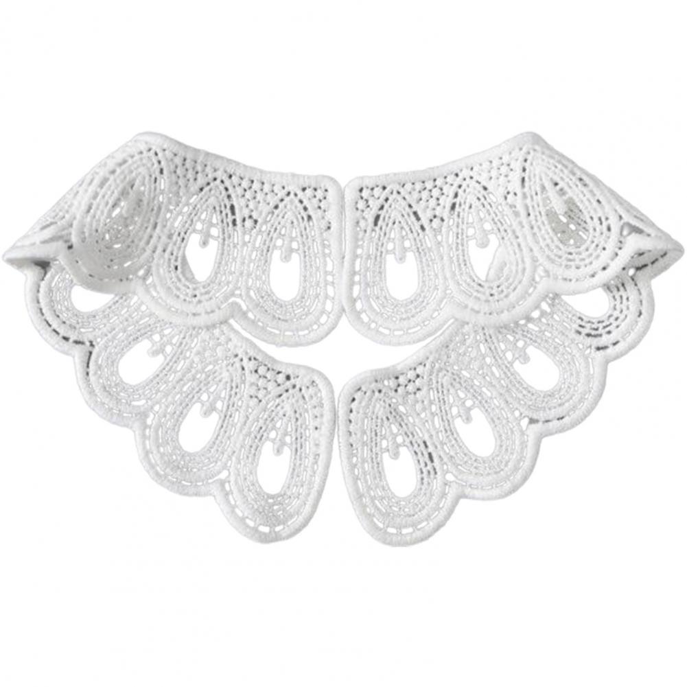 1 Pair Multifunctional Blouse Fake Half Shirt Collar Fake Collar Lace Teardrop Pattern DIY