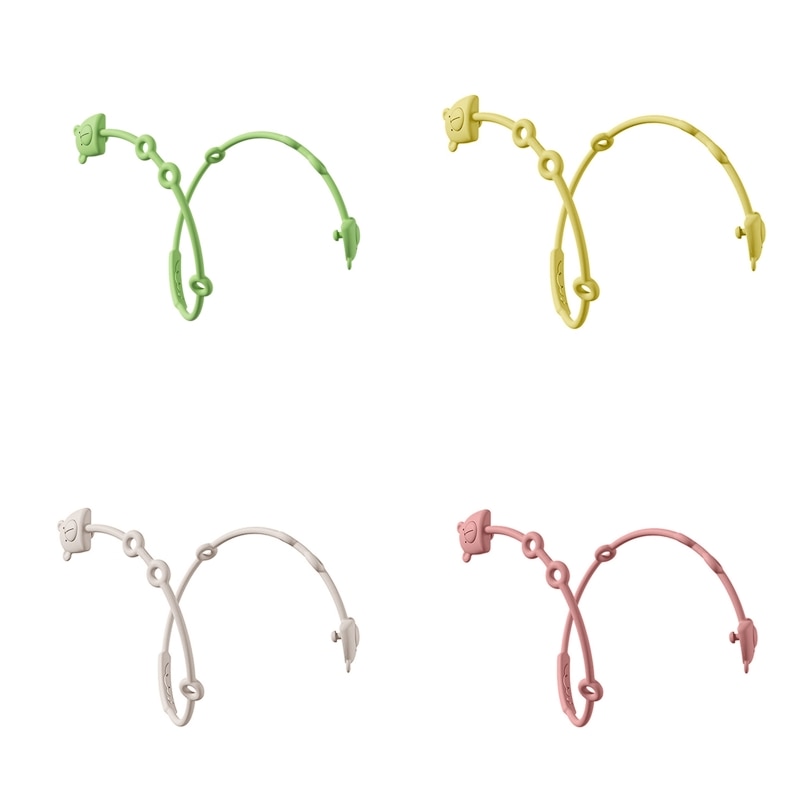 Cute Bear Silicone Baby Nipple Chain Adjustable Baby Toy Straps Silicone Anti-lost Pacifier Chain BPA Free Teether Toy
