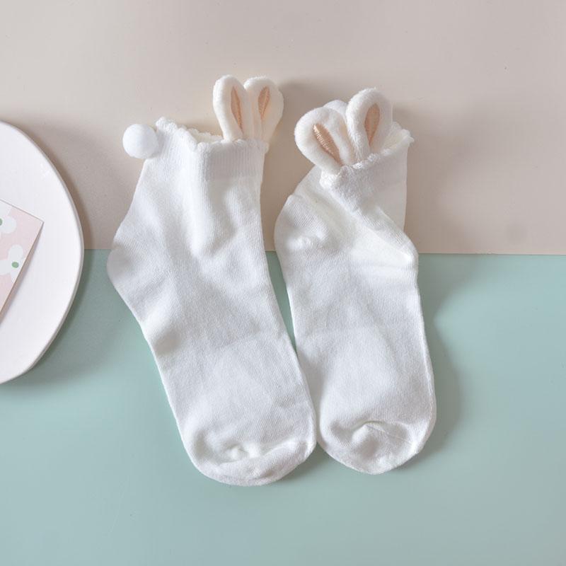 Japanese Korean Style Kawaii Lolita Socks Cute Rabbit Ear Sock Harajuku Cosplay Maid Tube Animal Ears Sock Casual Student Soxs