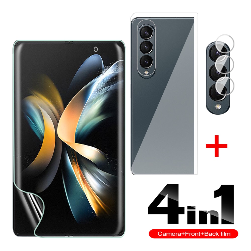 4in1 Front Back Hydrogel Film For Samsung Galaxy Z Fold 4 Screen Protector Not Glass For Samsung Z Fold2 Fold3 5G Camera Glass