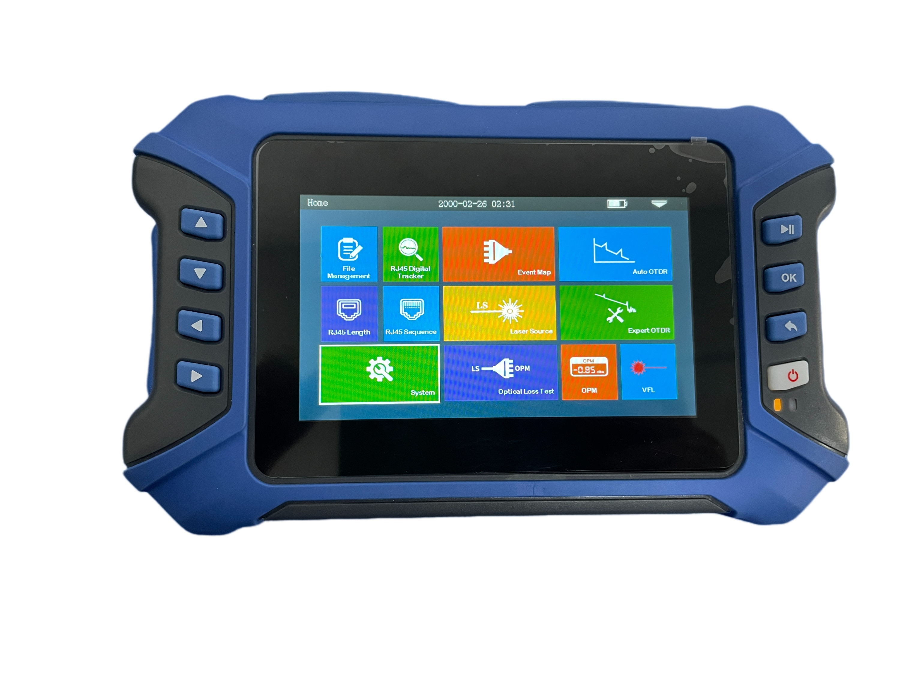 Free Shipping High Quality 12 in 1 Mini Pro OTDR 1310/1550nm 26/24dB 100Km 4.3 Inch Touch Screen VFL OLS OPM Event Map