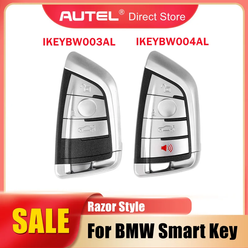 AUTEL Razor Style for BMW Smart Universal Key IKEYBW003AL IKEYBW004AL Program with MaxiIM KM100 E