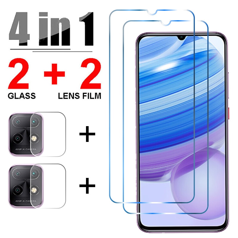 4in1 Screen Protector on Xiaomi Redmi Note 11 10 8 7 Pro Tempered Glass For Xiaomi Redmi Note 9 Pro 11S 10S 9S 9A 9C Lens Film