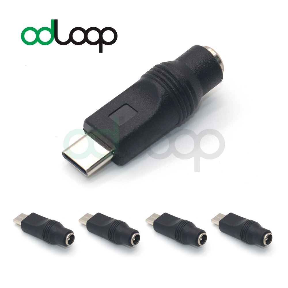 ODLOOP 5-Pack USB Type C Male To DC Female Connector Power Charging Adapter for Laptop PC