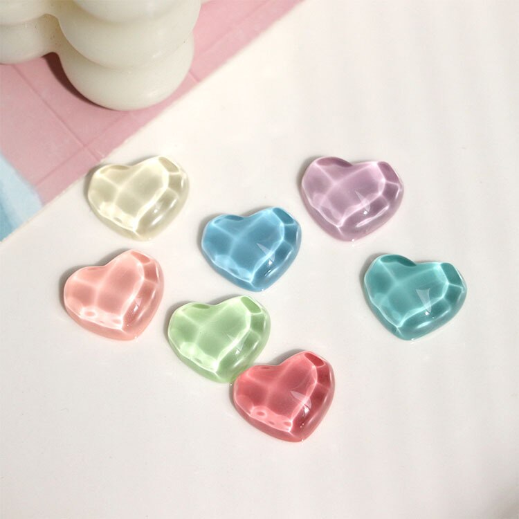 10 PCS 13x16mm Fashion Resin Heart DIY Accessories For Jewelry Making Material Wholesale