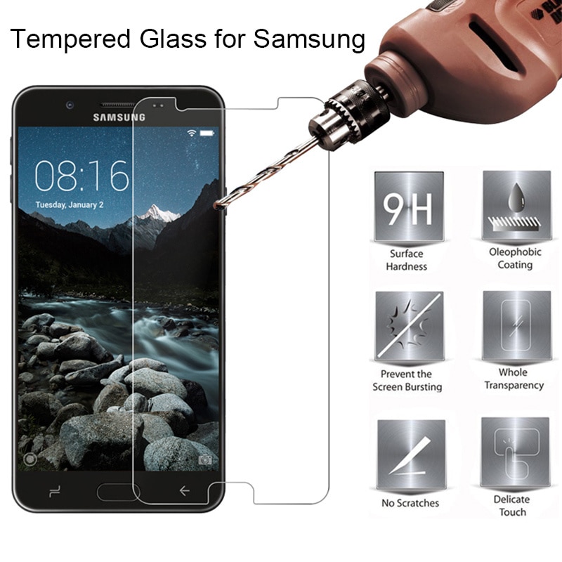 Clear Phone Front Film for Samsung J2 Core J260 Tempered Glass Protective Screen Protector for Galaxy J4 2018 J6 Plus J7 J8 Film