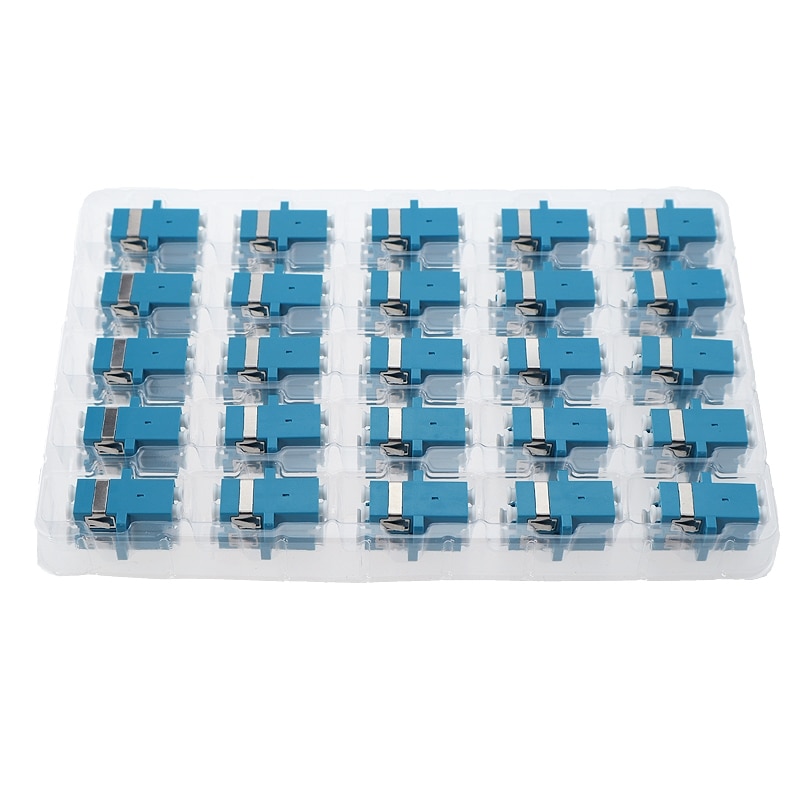 25/50/100/200Pcs LC UPC Duplex single-mode Fiber optic Adapter LC APC Optical fiber coupler LC UPC Fiber flange LC connector