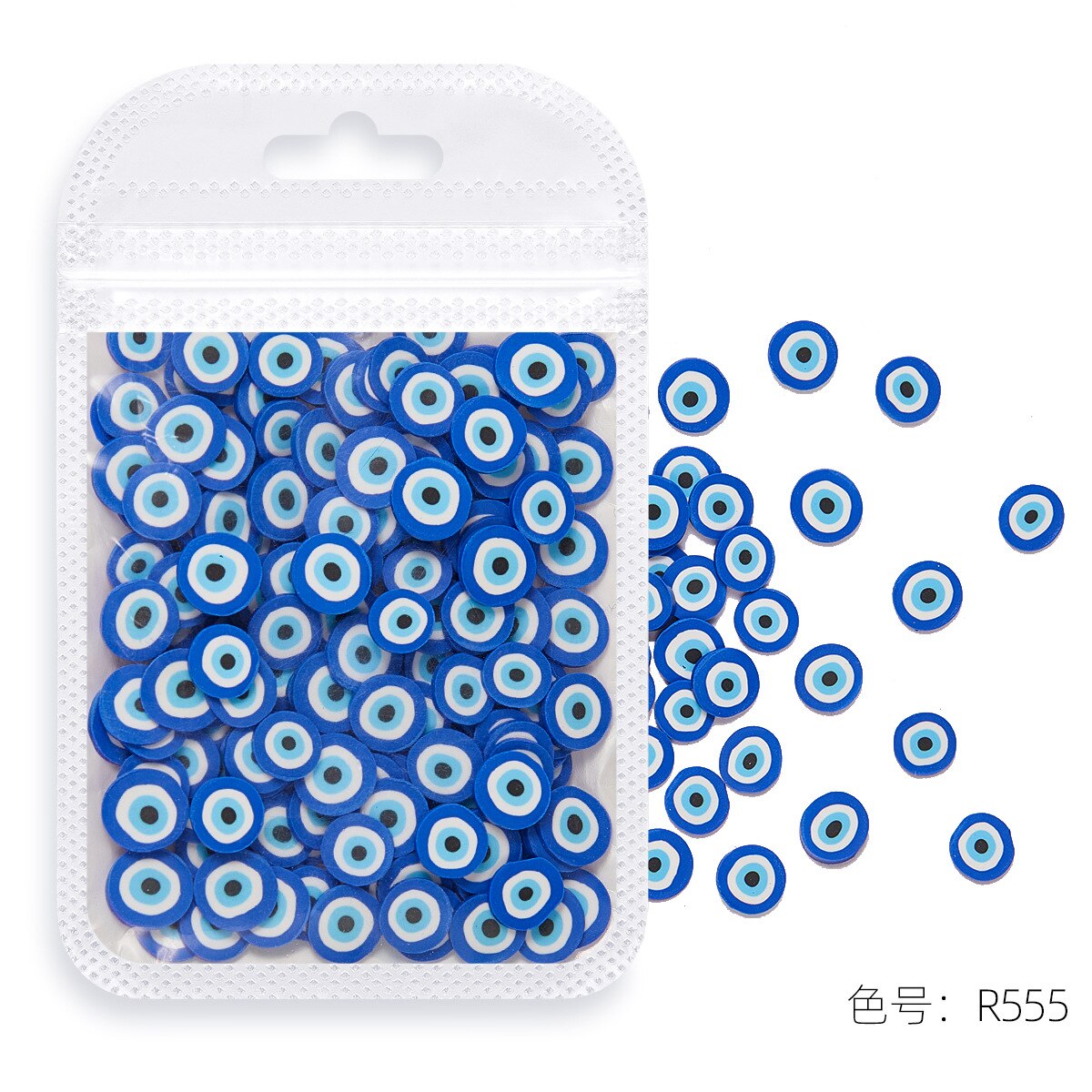 Polymer Slices Evil Eye for Resin Art Halloween Clay Resin Art Shaker Filling Clay for DIY Making Slime Nail Art Supplies 10g