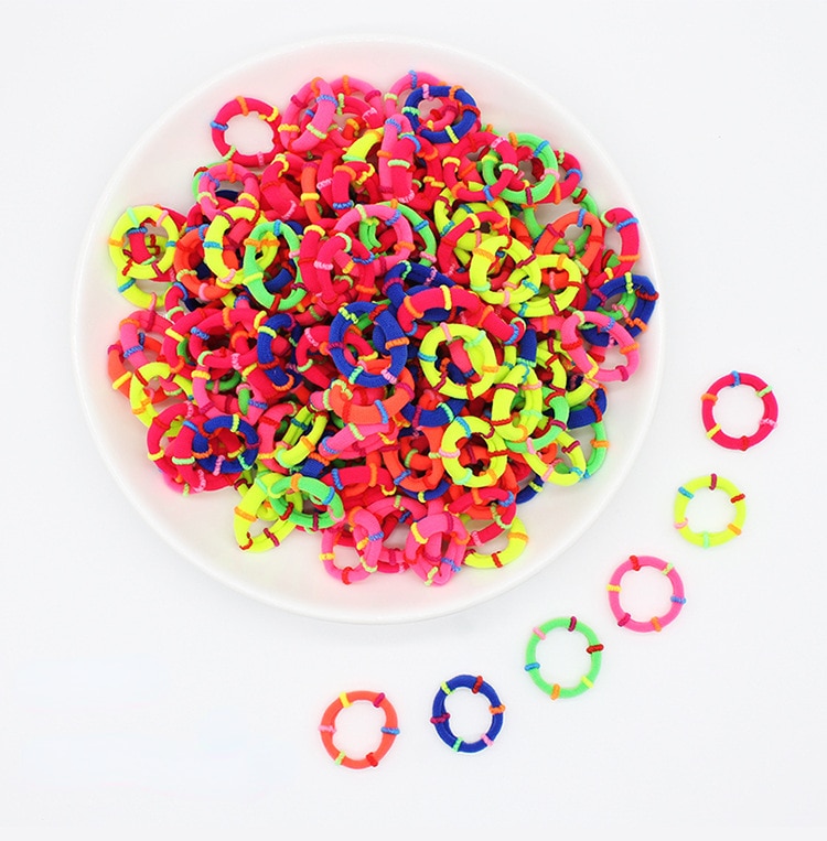 50Pcs Baby Girl Hair Rubber Band Hair Rope Children Headbands Colorful Elastic Hair Scrunchie Hair Rope Kids Headwear
