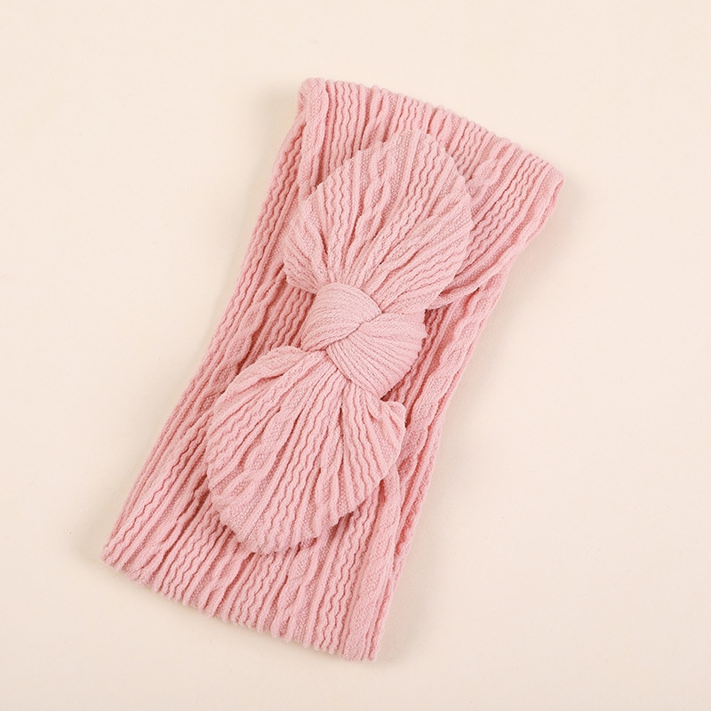 New Cable Bow Baby Headband for Child Rabbit Ear HeadaNew Cabwear Cables Turban for Kids Elastic Headwraps Baby Hair Accessories