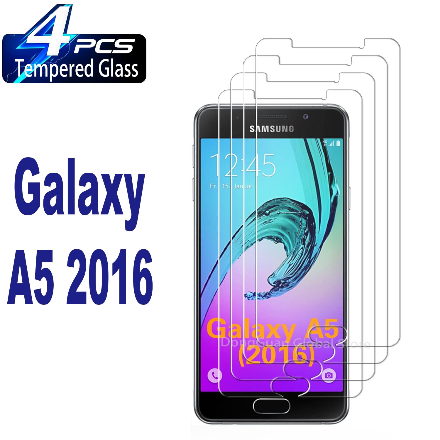 2/4Pcs Tempered Glass For Samsung Galaxy A5 2016 Screen Protector Glass