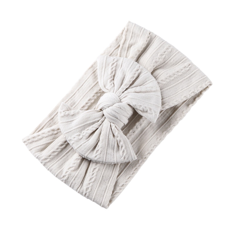 Newborn Baby Broadside Headband For Girls Elastic Knit Kids Turban Baby Bows Soft Nylon Headwear Hair Accessories Solid Color