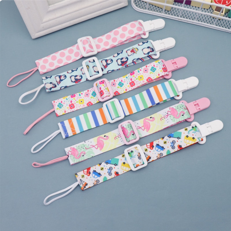 Baby Pacifier Clips Cartoon Newborn Boys and Girls Teething Toys Anti-drop Chain Teethers Dummy Nipples Holder Clip Adjustable