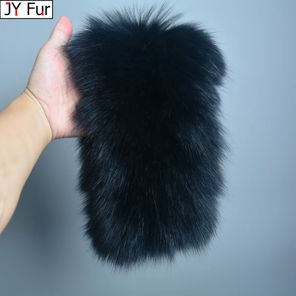 2024 Hot Sale Women Real Fox Fur Scarf Fur Headbands Good Elastic Winter Luxury Neck Warmer Natural
