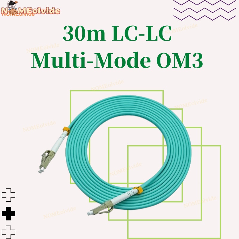 30m LC-LC Multi-Mode OM3 10 GIGABIT Multimode Duplex Fiber Optical Jumper Patch Cord Fiber Patch Cord Jumper