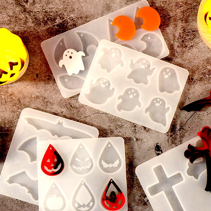 Cross Resin Mold Silicone Epoxy Casting Mold Necklace Jewelry Pendant Making Molds for Halloween Xmas Handmade Gift DIY Craft