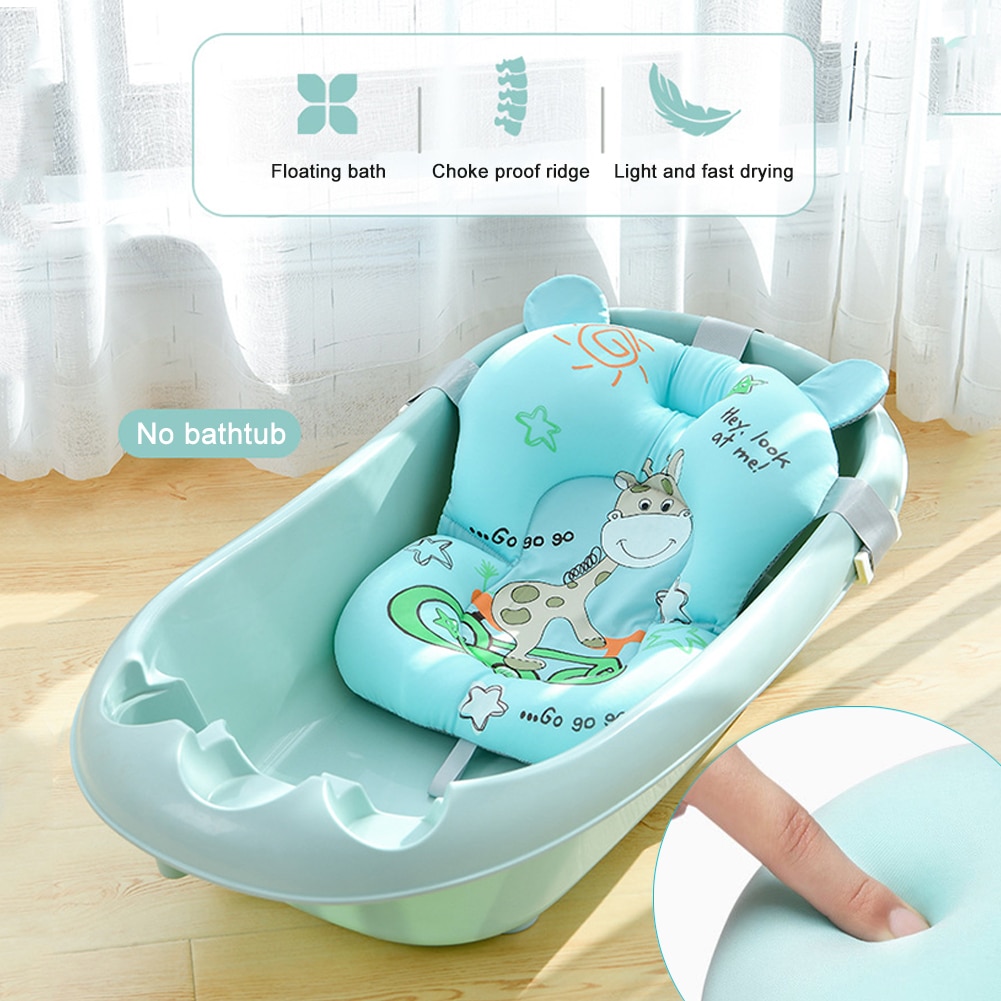 Newborn Bath Tub Seat Mat Shower Portable Bed Baby Shower Air Cushion Bed Non-Slip Bath Tub Net Mat Floating Pad Safety Seat Net