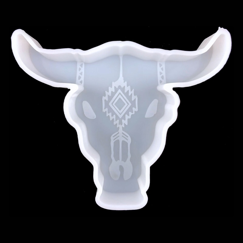 Bull Skull Cow Tag Silicone Molds Large Car Freshies Supplies Silicone Molds for Soap Candle Resin Clay DIY Craft Home Decor