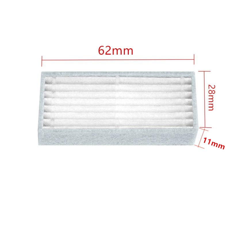 62*28*11mm Vacuum Cleaner HEPA Filter for Robot Vacuum Cleaner Parts Accessories Replacement