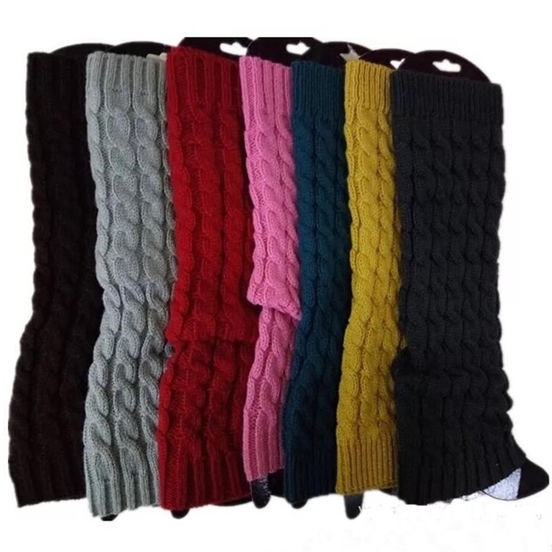 Lady Knee High Leg Warmer Crochet Sock Women Slim Punk Cool Knit Long Winter Socks Lolita Cosplay Gothic Kawaii Hip-hop Rock Y2k