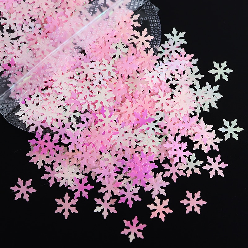 Iridescent Snowflake Sequins Resin Filling Accessories Christmas Glitter For Epoxy Resin Shaker Filler Jewelry Making Materials