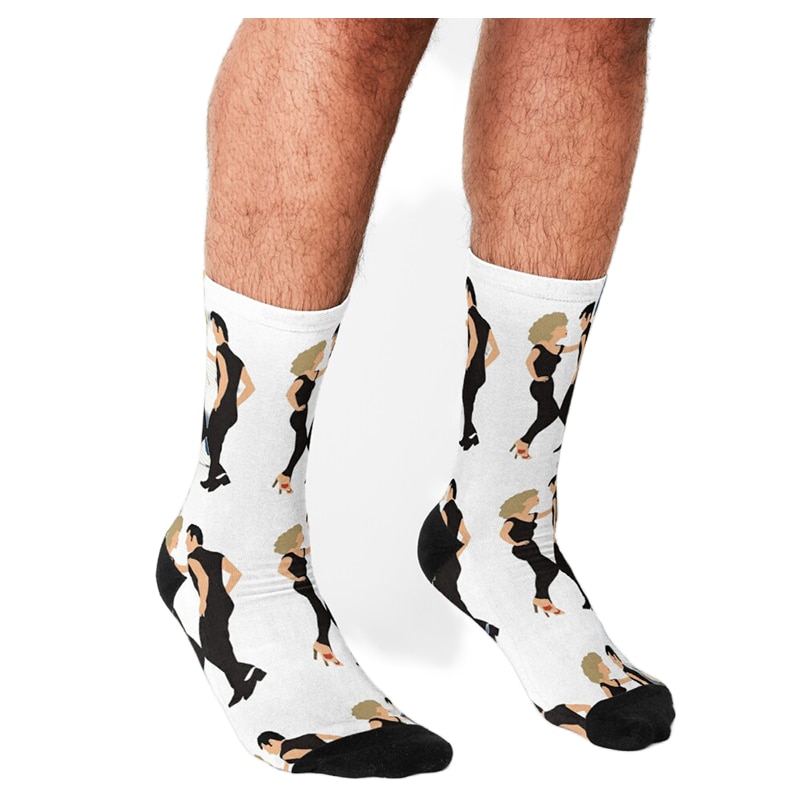 Men's Funny socks Cartoon Grease Medium tube Socks harajuku Men Happy hip hop Novelty cute boys Crew Casual Crazy Socks for