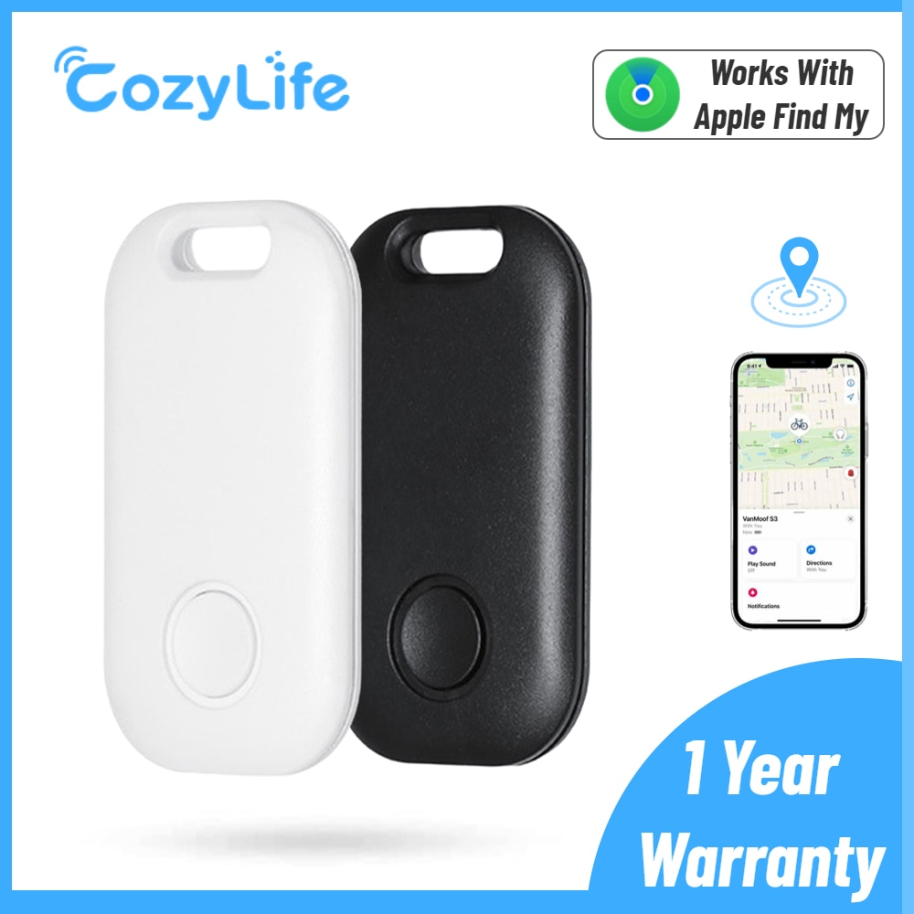 CozyLife Bluetooth GPS Locator Works With Apple Find My APP,Smart Tracker Anti-lost Device Mini Finder Global Positioning
