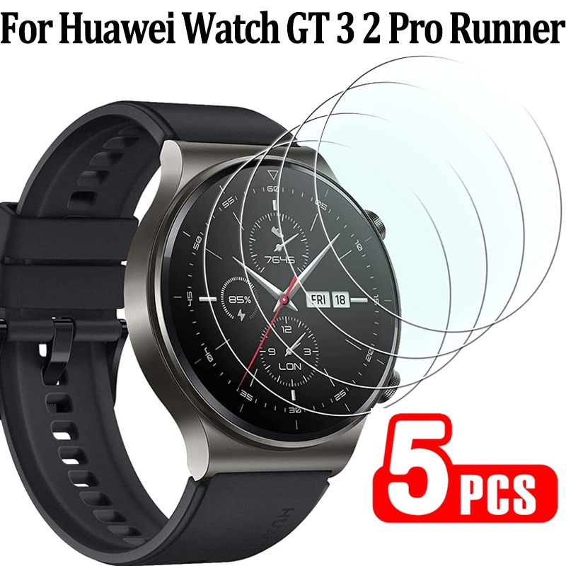 5pcs Tempered Glass Screen Protector for Huawei Watch GT 3 GT 3 Pro GT 2 GT2 Pro GT Runner Watch Clear Film for Huawei Watch GT3