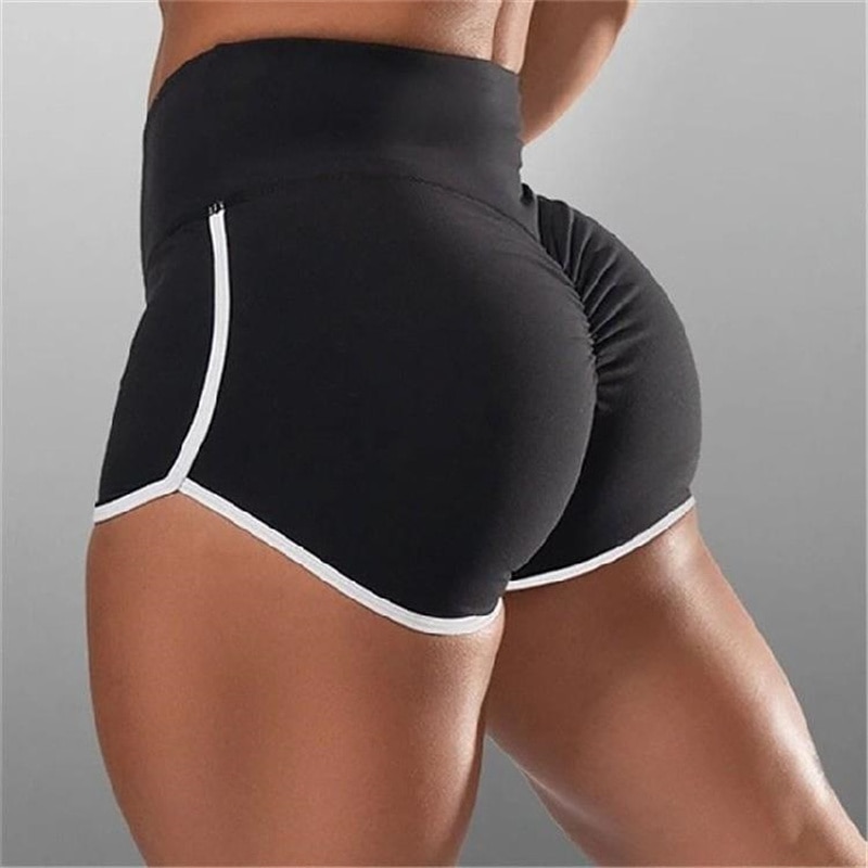 Fitness Sport Shorts Large Size Sexy Gym Hip Lift Train Clothes Elastic High Waist Pants Running Shorts Yoga Leggings Tights