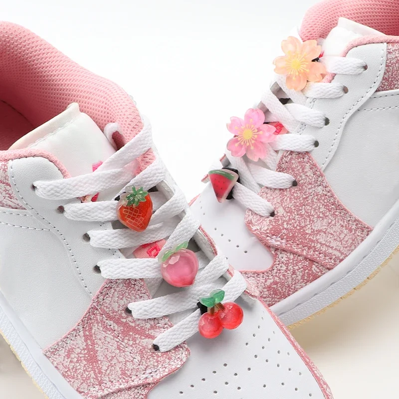 Cute Flowers Fruit Shoe Laces Decorations Buckle Charms Shoelaces for Sneaker Luxury Shoes
