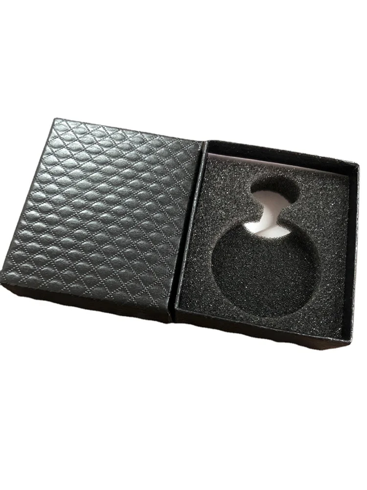 Diamond Pattern Jet Black Pocket watch box organizer  luxury box men jewellery bo