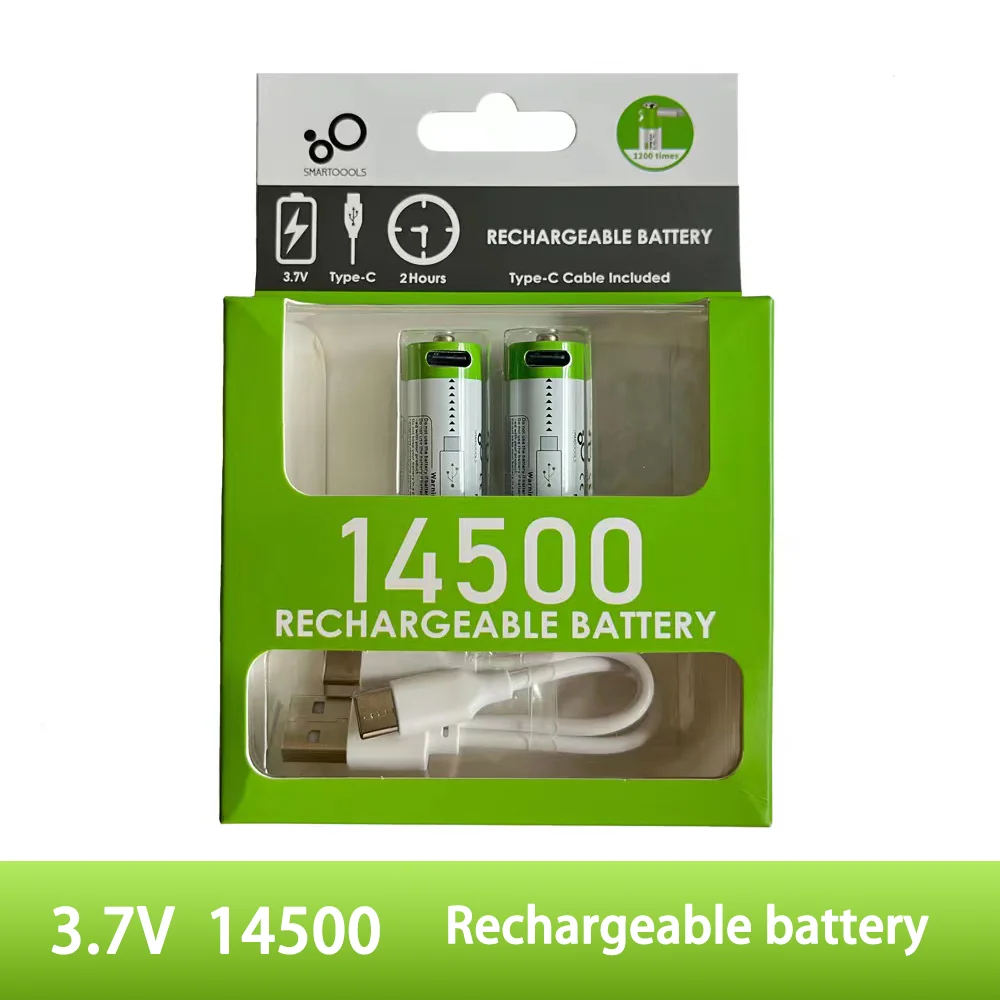 14500 3.7V AA 700mAh USB Rechargeable Li-ion Battery for Remote Control Mouse Small Fan Electric Toy