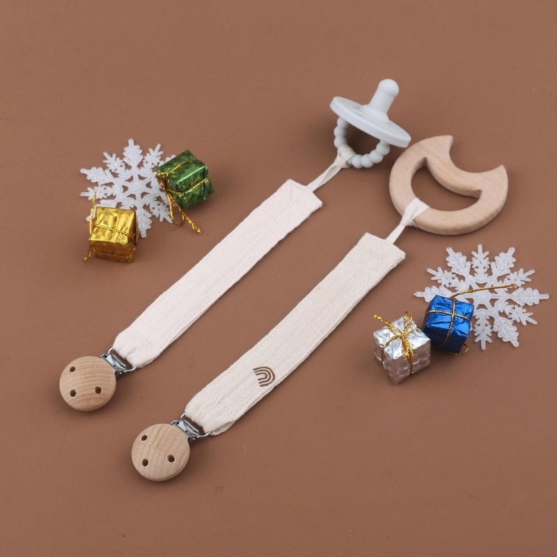 Baby Pacifier Clip Pacifier Anti-lost Chain Dummy Clip Nipple Holder Soft Cotton Children Kids Pacifier Soother Holder