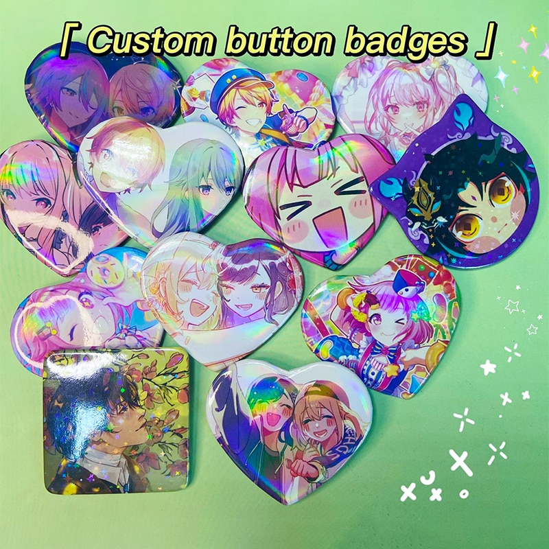 Brooch Accessories Clothes Backpack Photo Cute Cartoon Logo Customized Metal Lapel Pin Personalised Button Tin Badges for Gifts