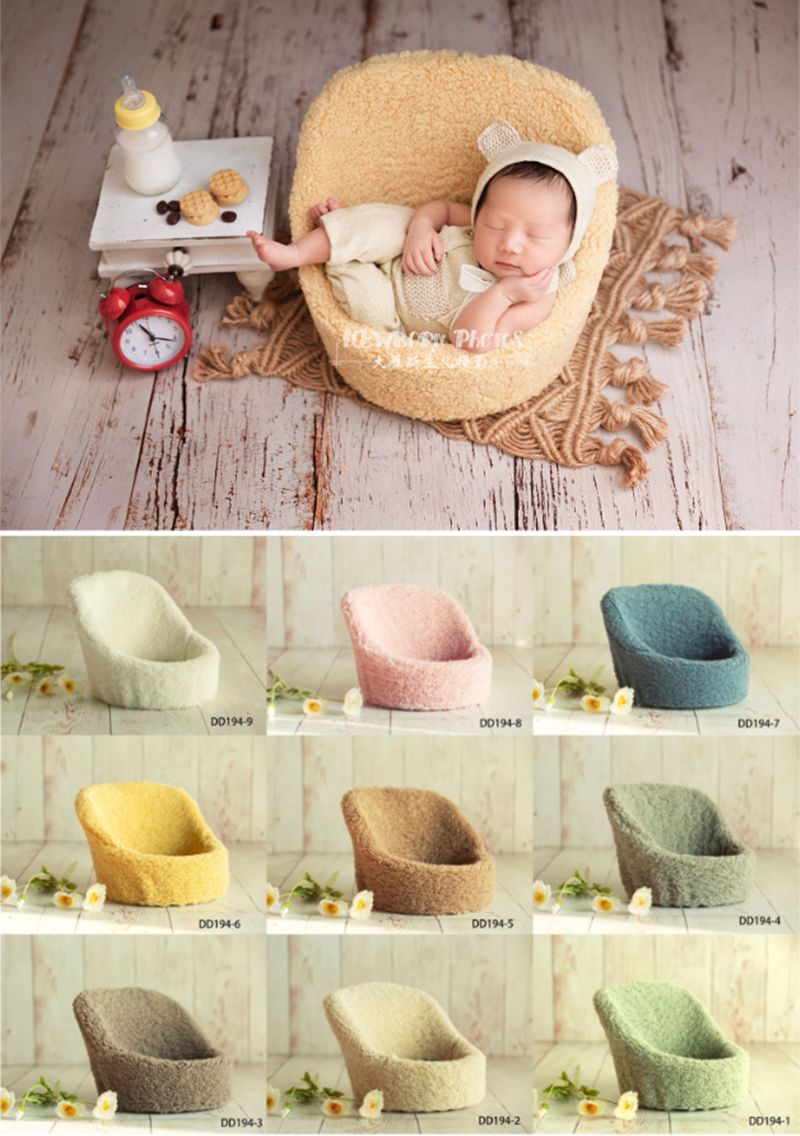 Newborn Photography Prop Pose Mini Sofa Soft Silicone Sofa Cover Studio Baby Photography Accessories Prop Decoration Background
