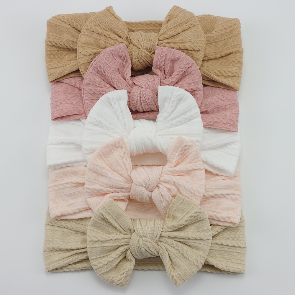 1Pcs Baby Girl Headband Bows Baby Headbands Elastic Nylon Bowknot Newborn Headband Children Turban Kids Baby Hair Accessories