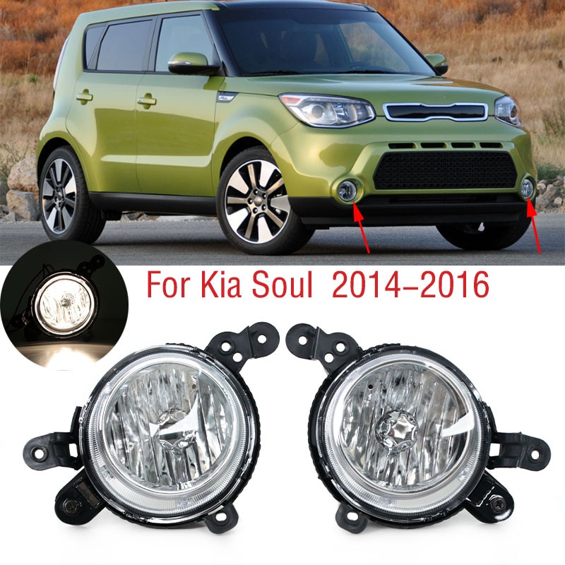 For Kia Soul 2014 2015 2016 Car Front Bumper Fog Light Lamp Foglight Foglamp Assembly With Bulb