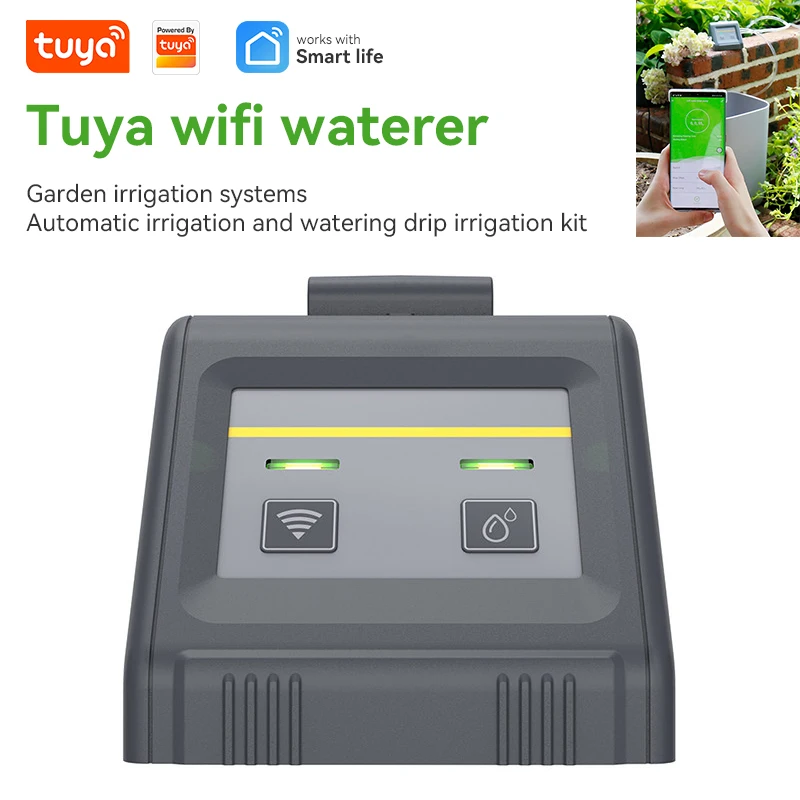 Tuya Smart Drip Irrigation System WiFi Automatic Watering Timer Waterproof Smart Life APP Remote Control Irrigator Garden Plants
