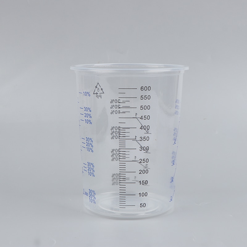 10/50pcs Paint Mixing Calibrated Cup Plastic Paint Mixing Cups 600ml Mixing Pots