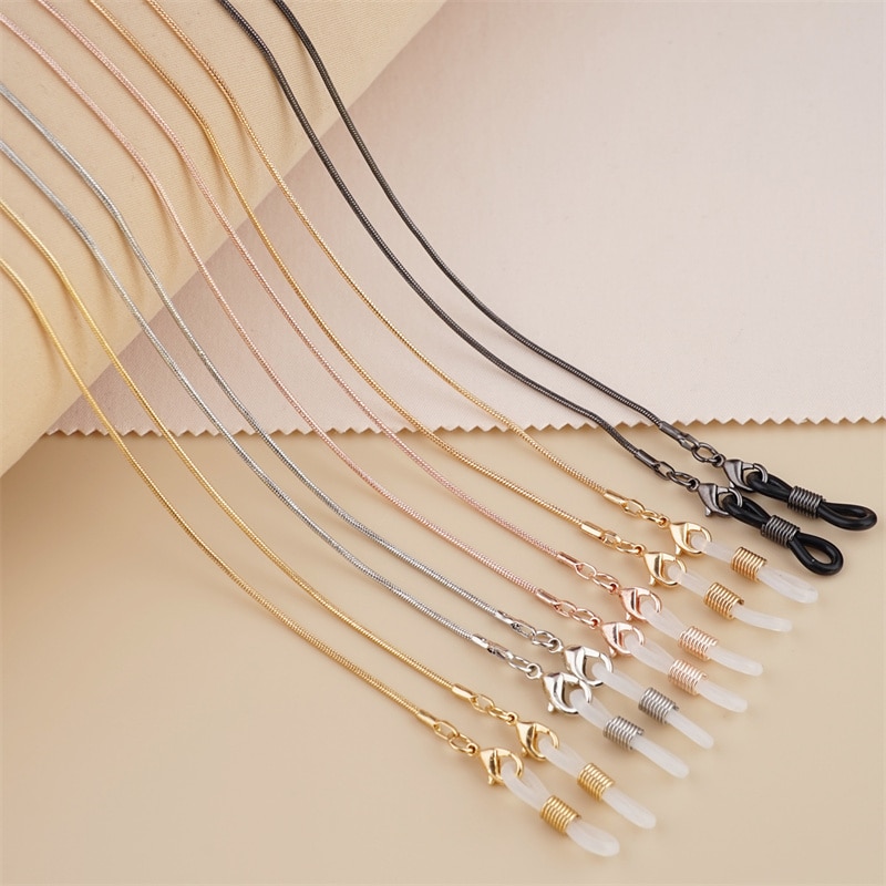 Vintage Long Metal Chain For Glasses 2022 Crocs Accessories Sunglasses Lanyard Strap Fashion Design Mask strap