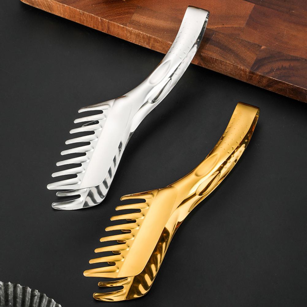 Bread Tong Stable Mirror Polish Easy to Use Dinner Clip Kitchen Tools for Western Restaurant