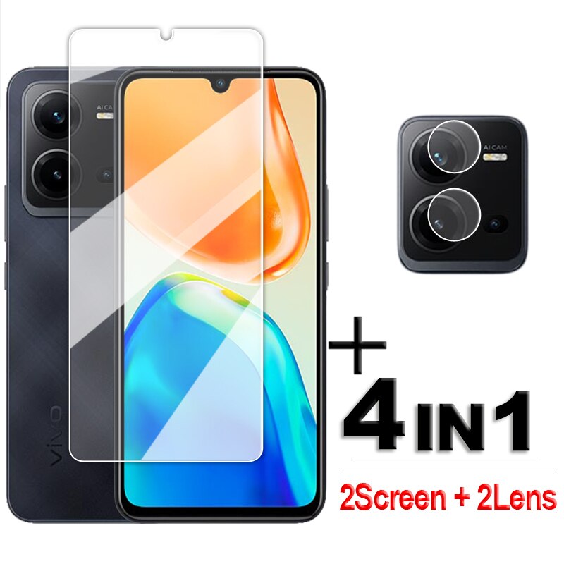 For Vivo X80 Lite Glass Full Glue Clear Screen Protector Vivo X80 Lite 5G Tempered Glass For Vivo X80 Lite Lens Flim 6.44 inch