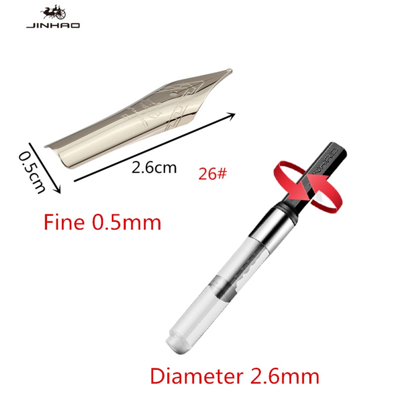 Jinhao High quality 2pcs converter /F Nib Fountain Pen Nibs can use all the series student stationery Supplies
